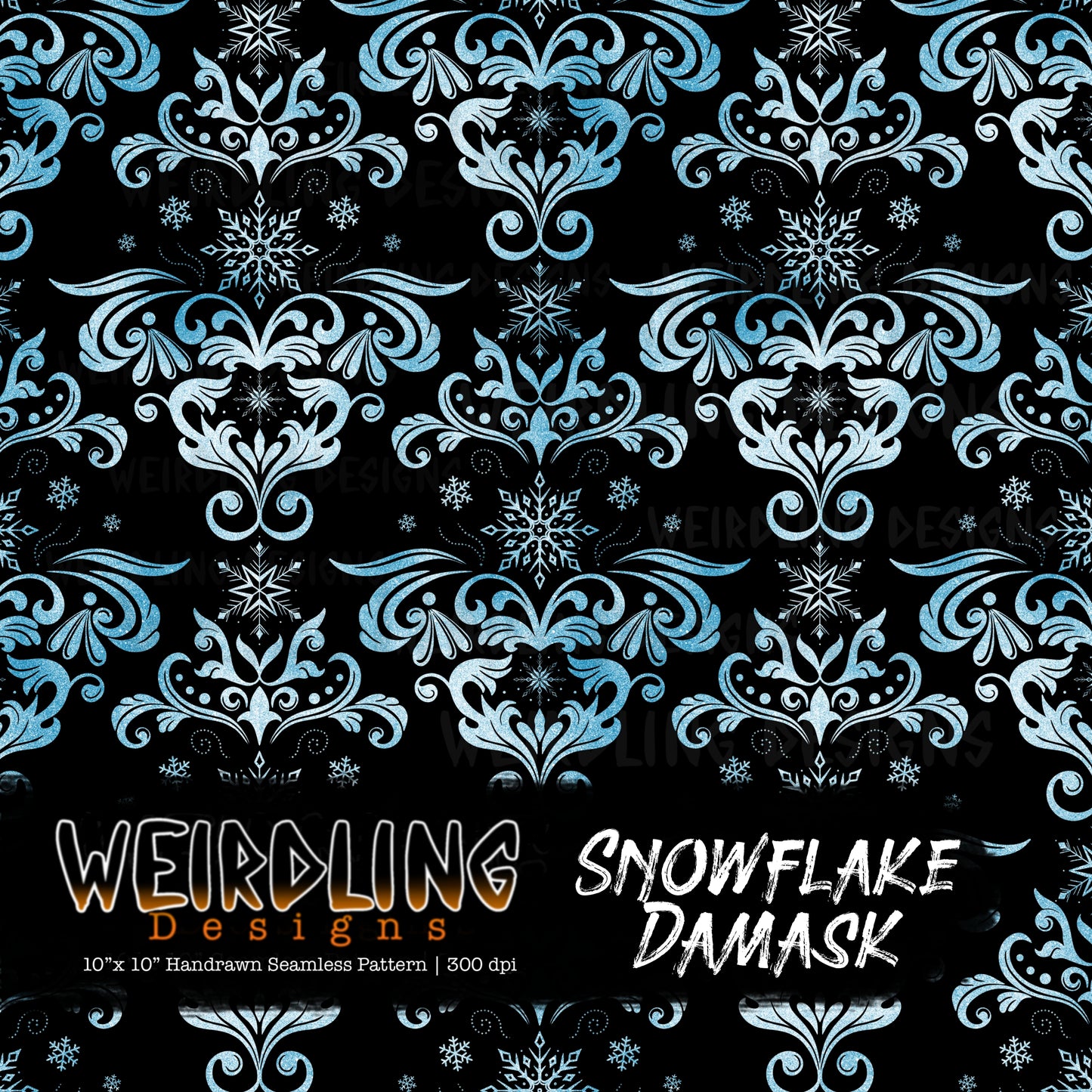 Snowflake Damask - Limited Seamless Design - 6 Colourways