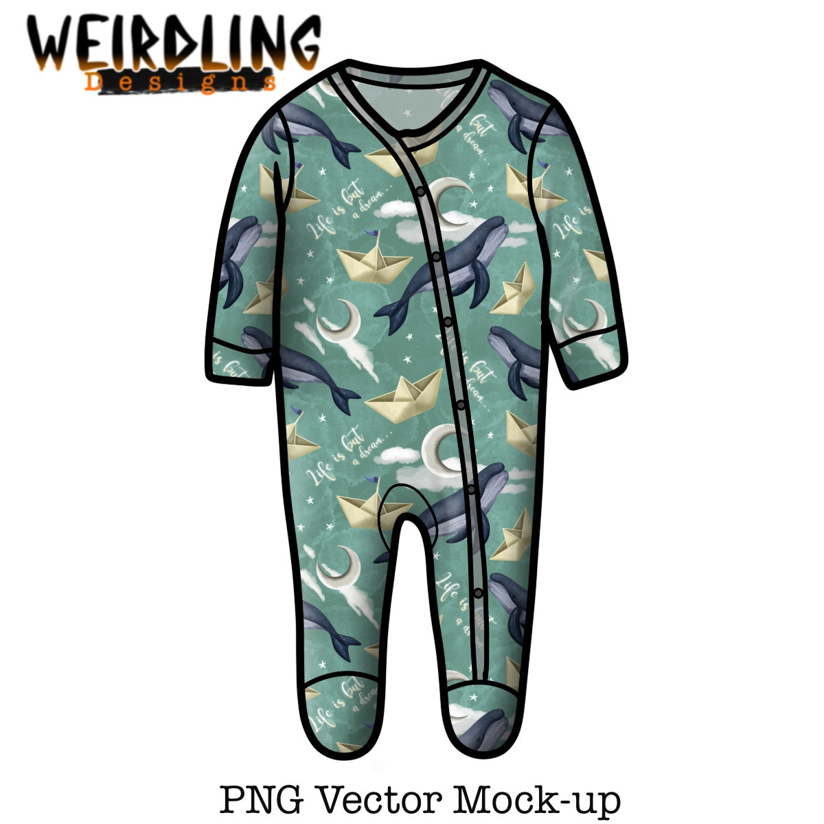 Sleepsuit - Vector Mockup - 2 Styles