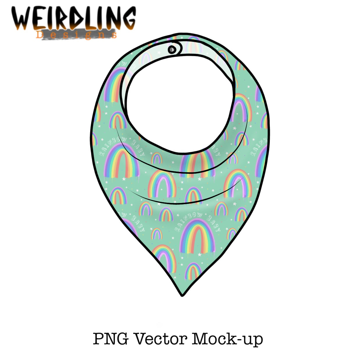 Bandana Bib - Vector Mockup