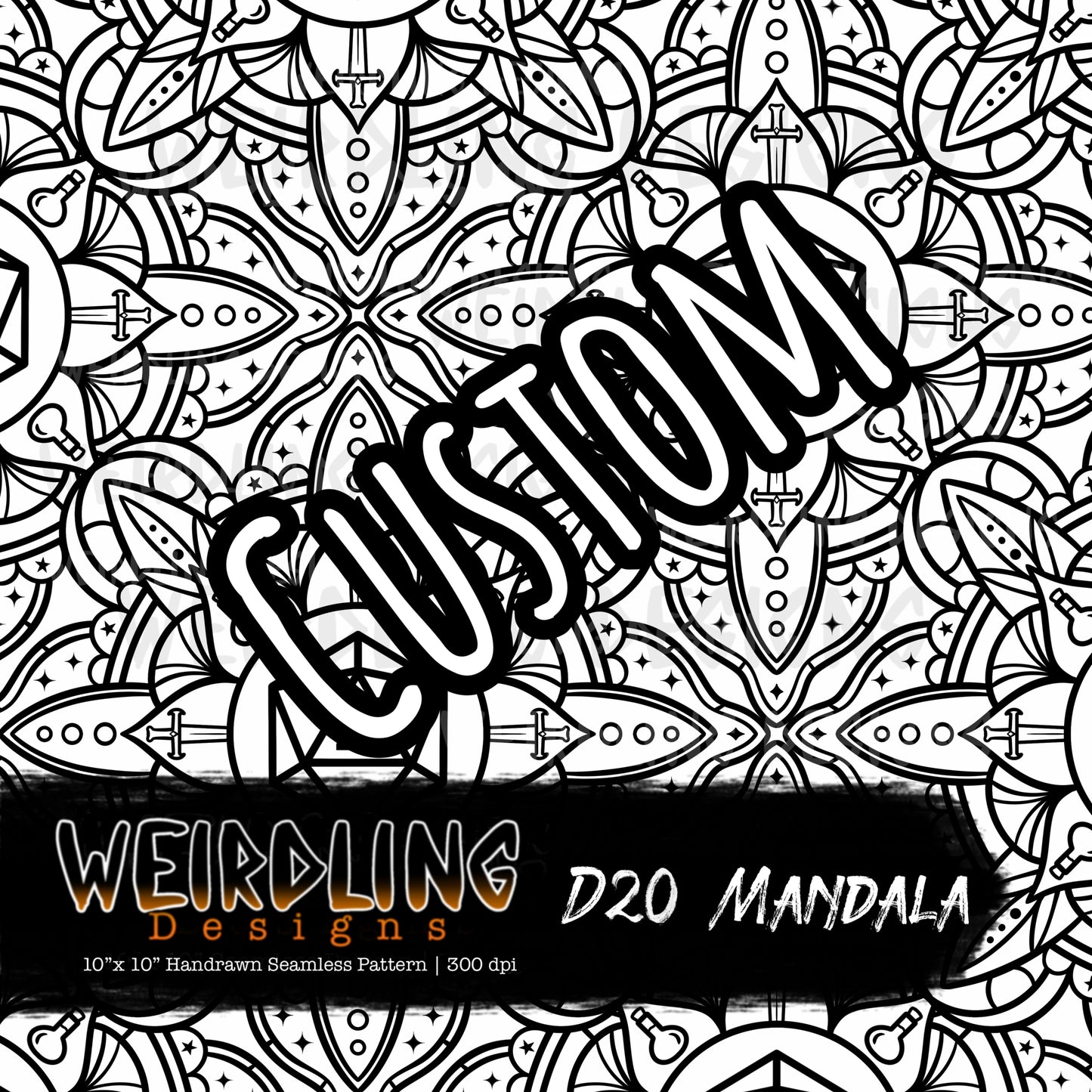 D20 Mandala - Limited Seamless Design- 5 Colourways