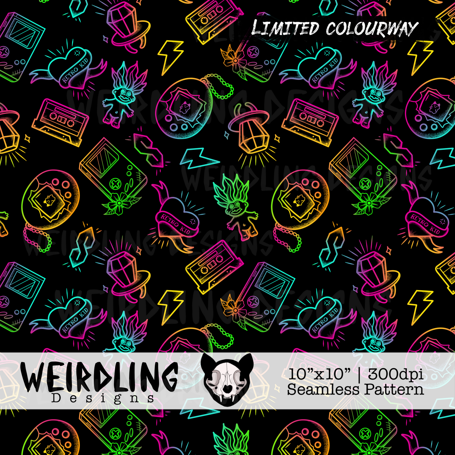 Retro Kid - Limited Seamless Pattern