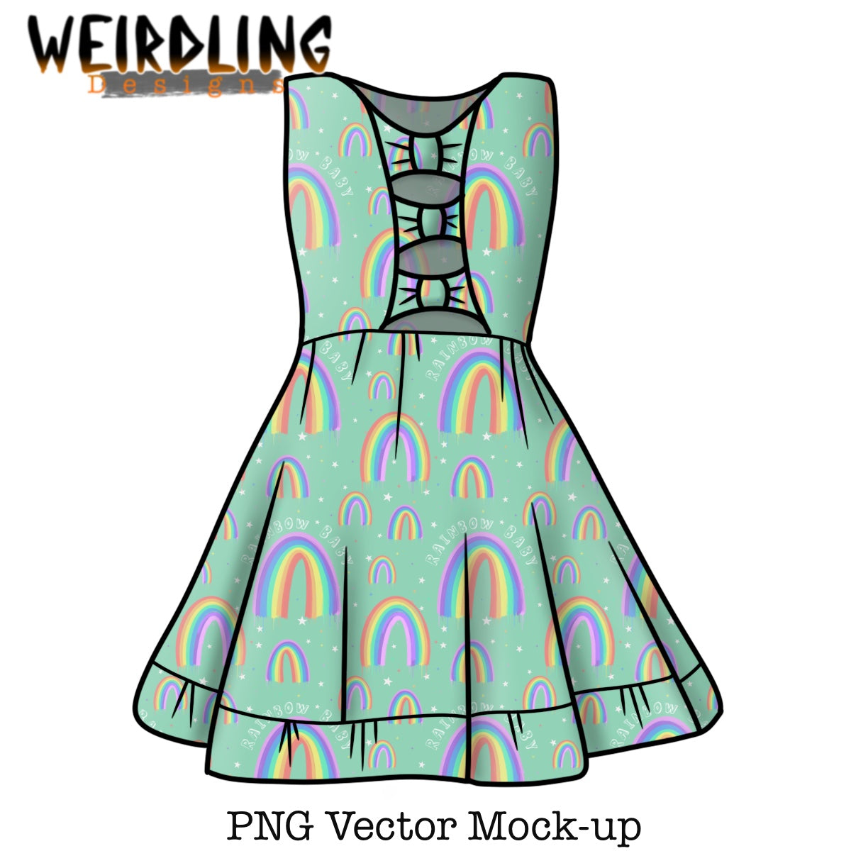 Bowback Dress - Vector mockup