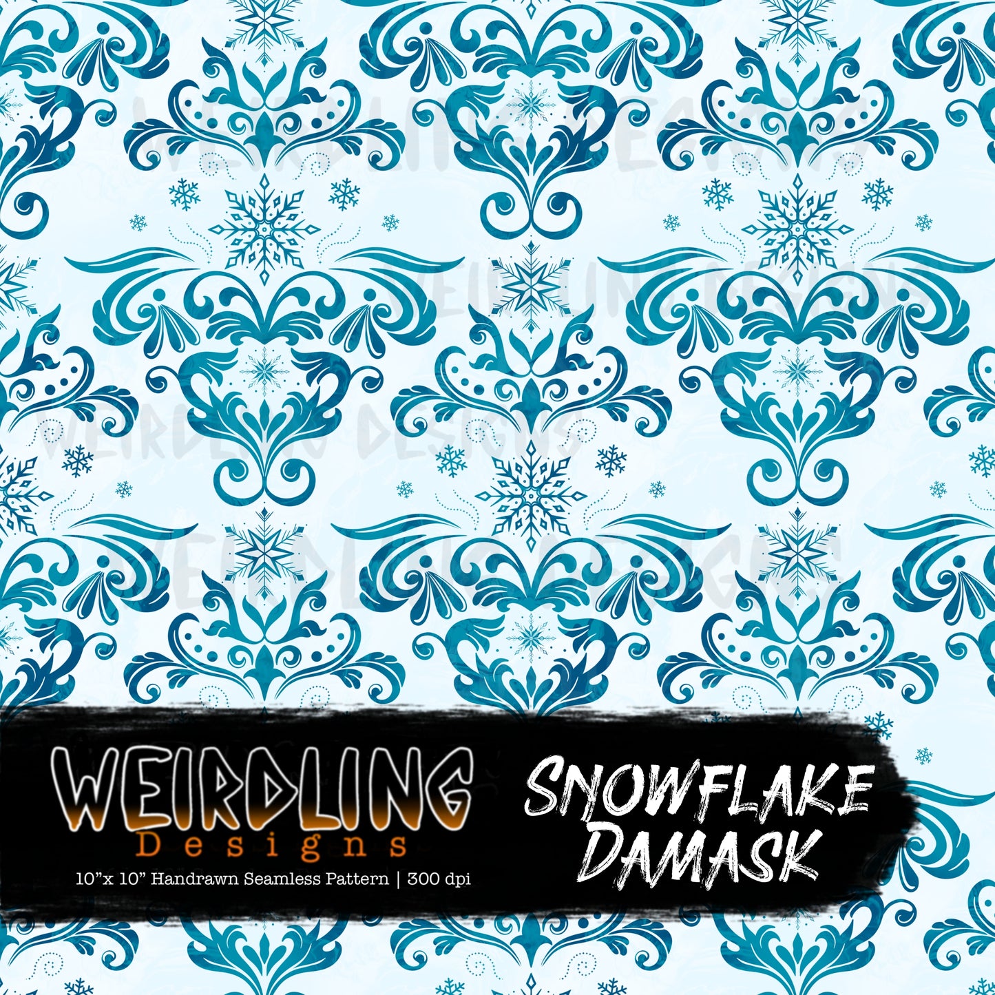Snowflake Damask - Limited Seamless Design - 6 Colourways