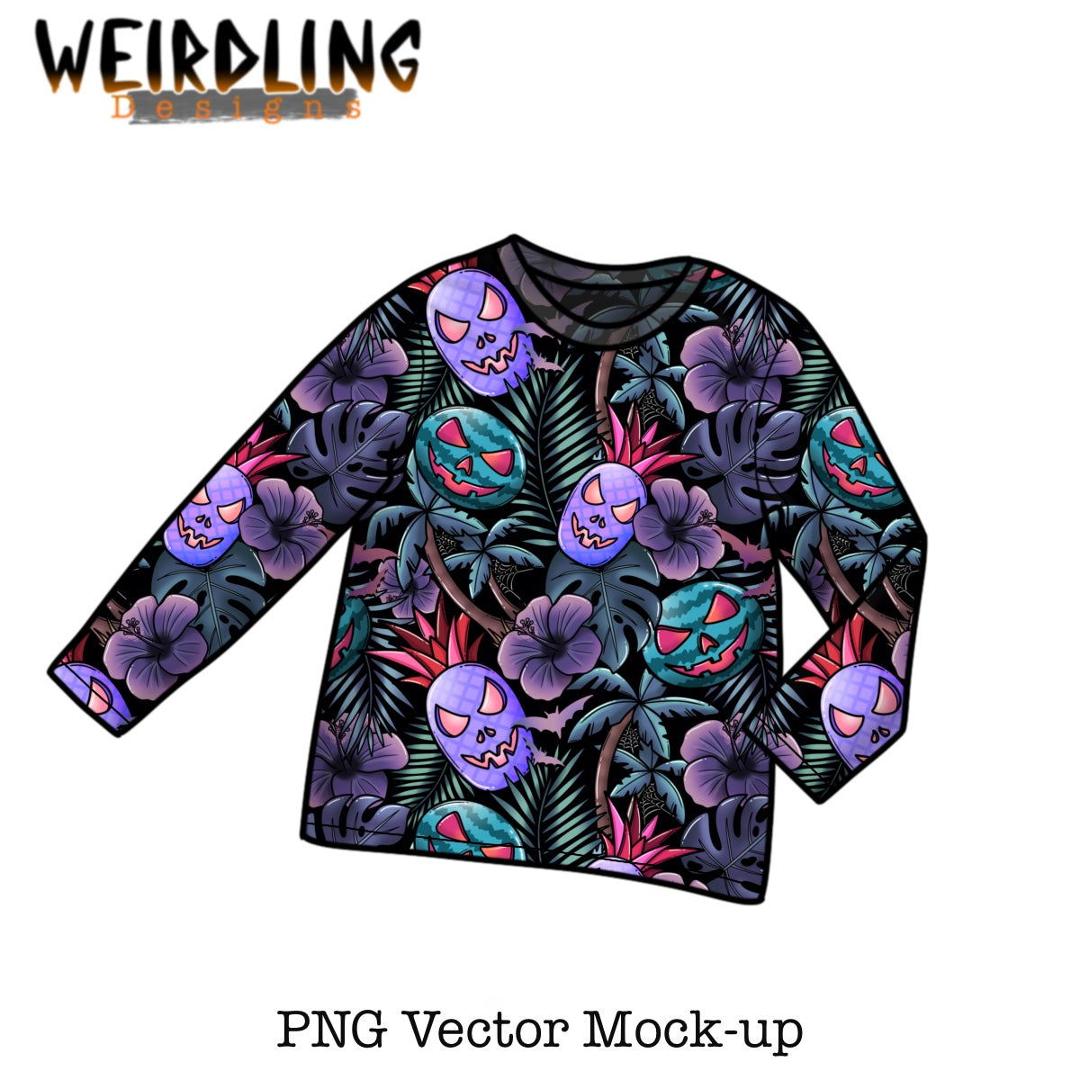 Long Sleeved Top - Vector Mockup - 3 variants