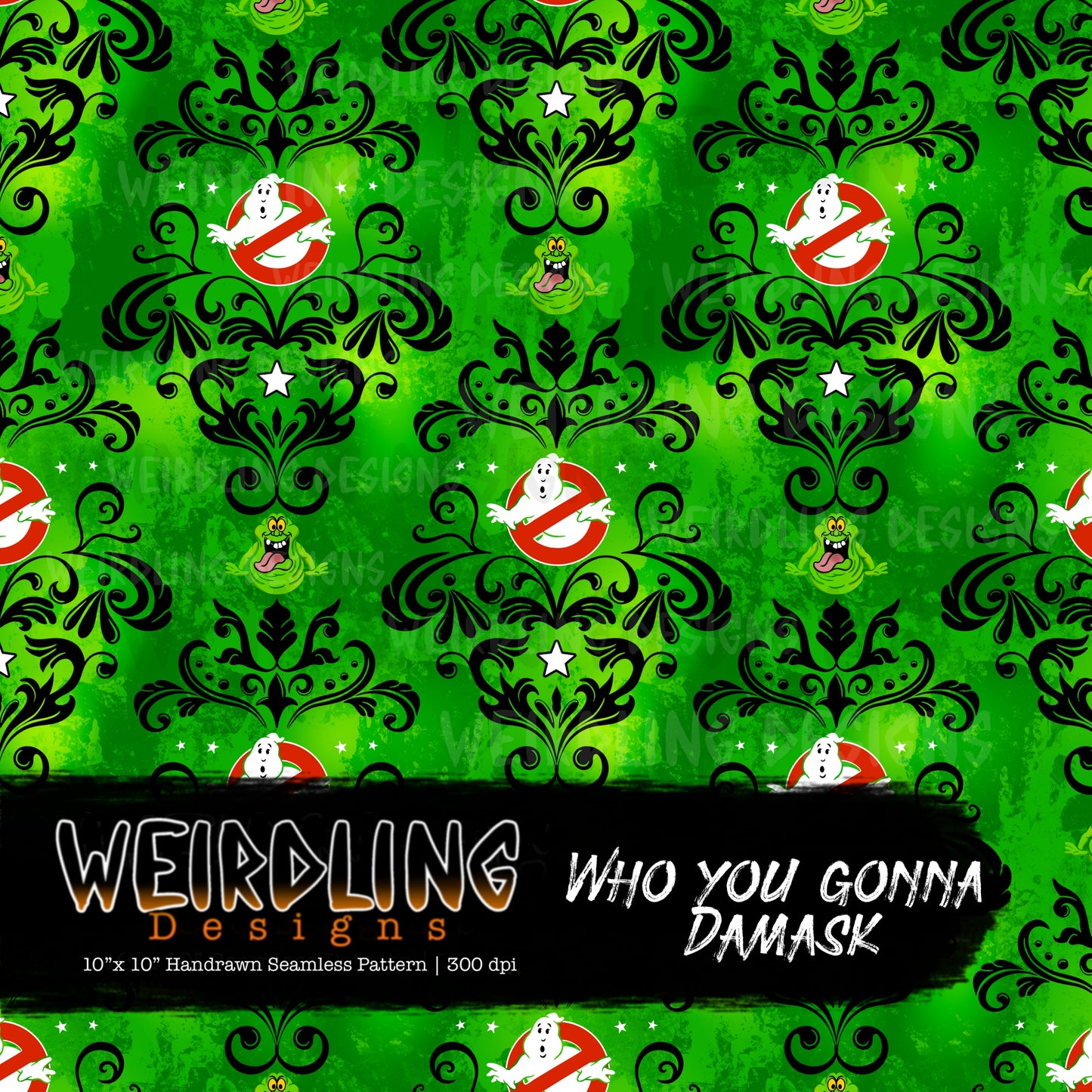 Who You Gonna Damask - Limited Seamless Design - 5 Colourways