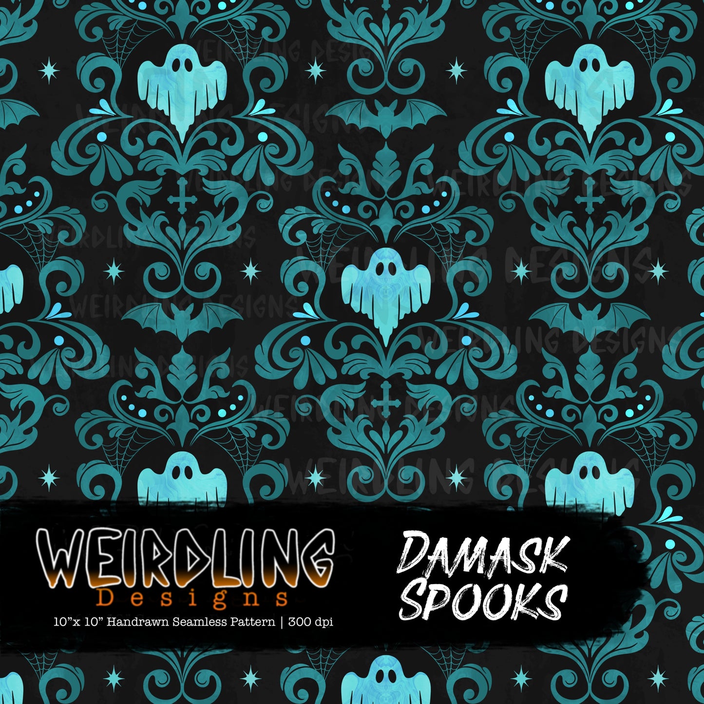 Damask Spook - Limited Seamless Design - 7 Colourways