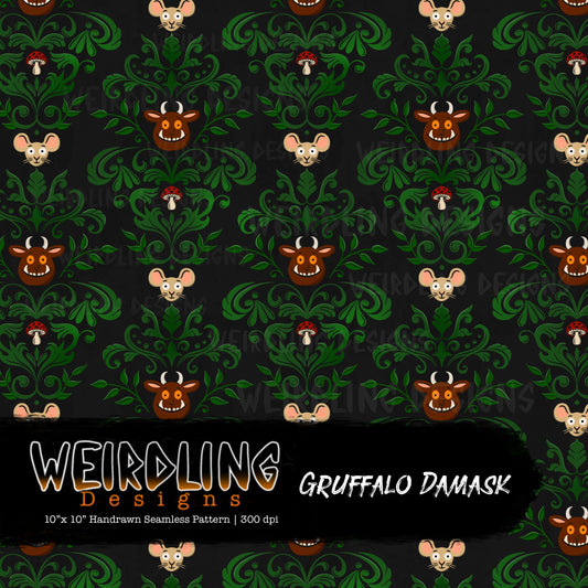 Gruffalo Damask - Limited Seamless Design - 5 Colourways