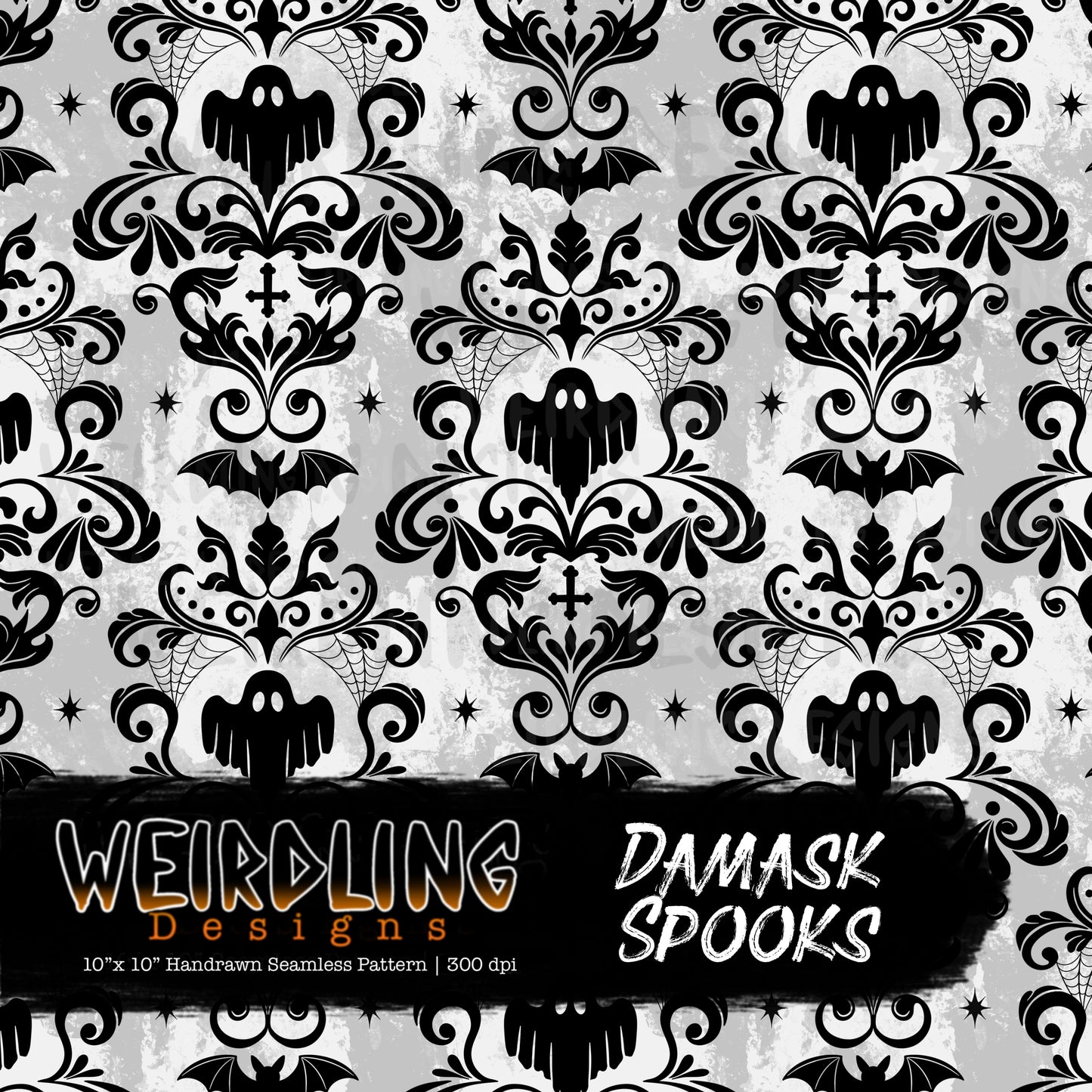 Damask Spook - Limited Seamless Design - 7 Colourways