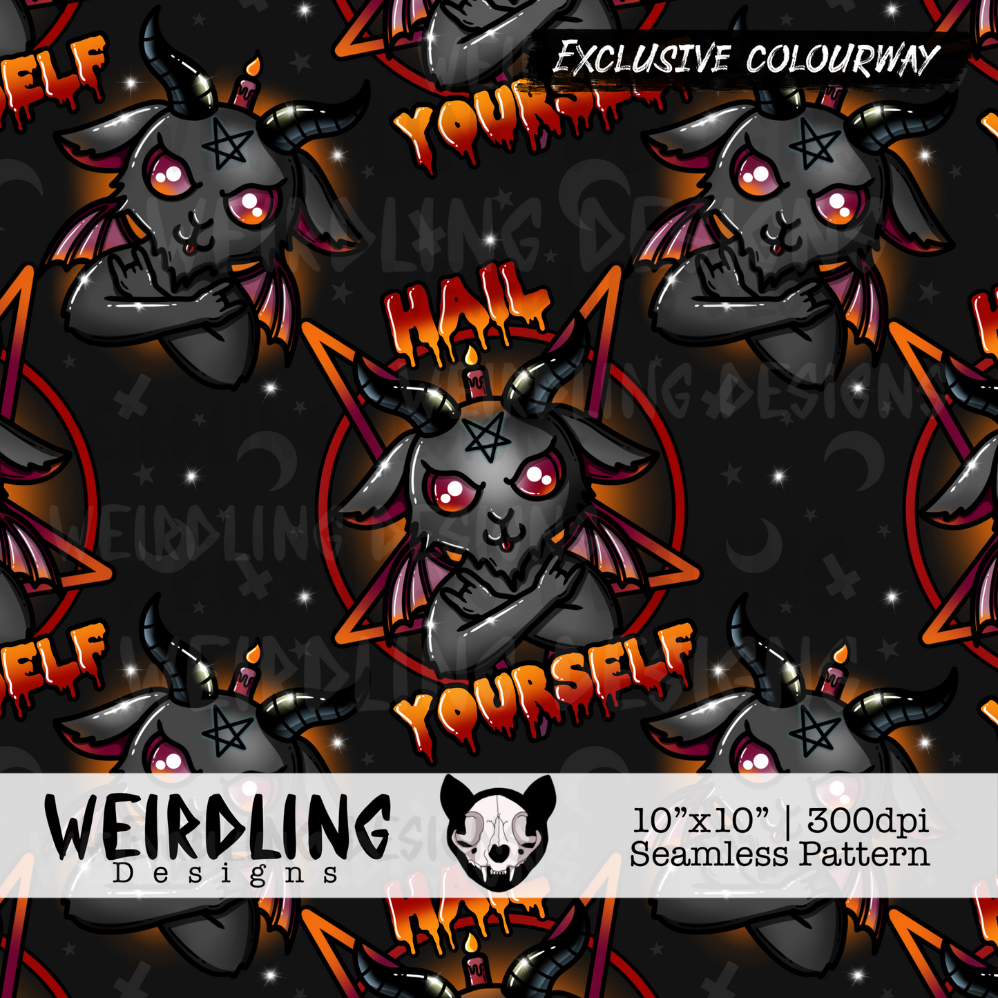 Hail Yourself - Exclusive Seamless Pattern - 3 Colourways