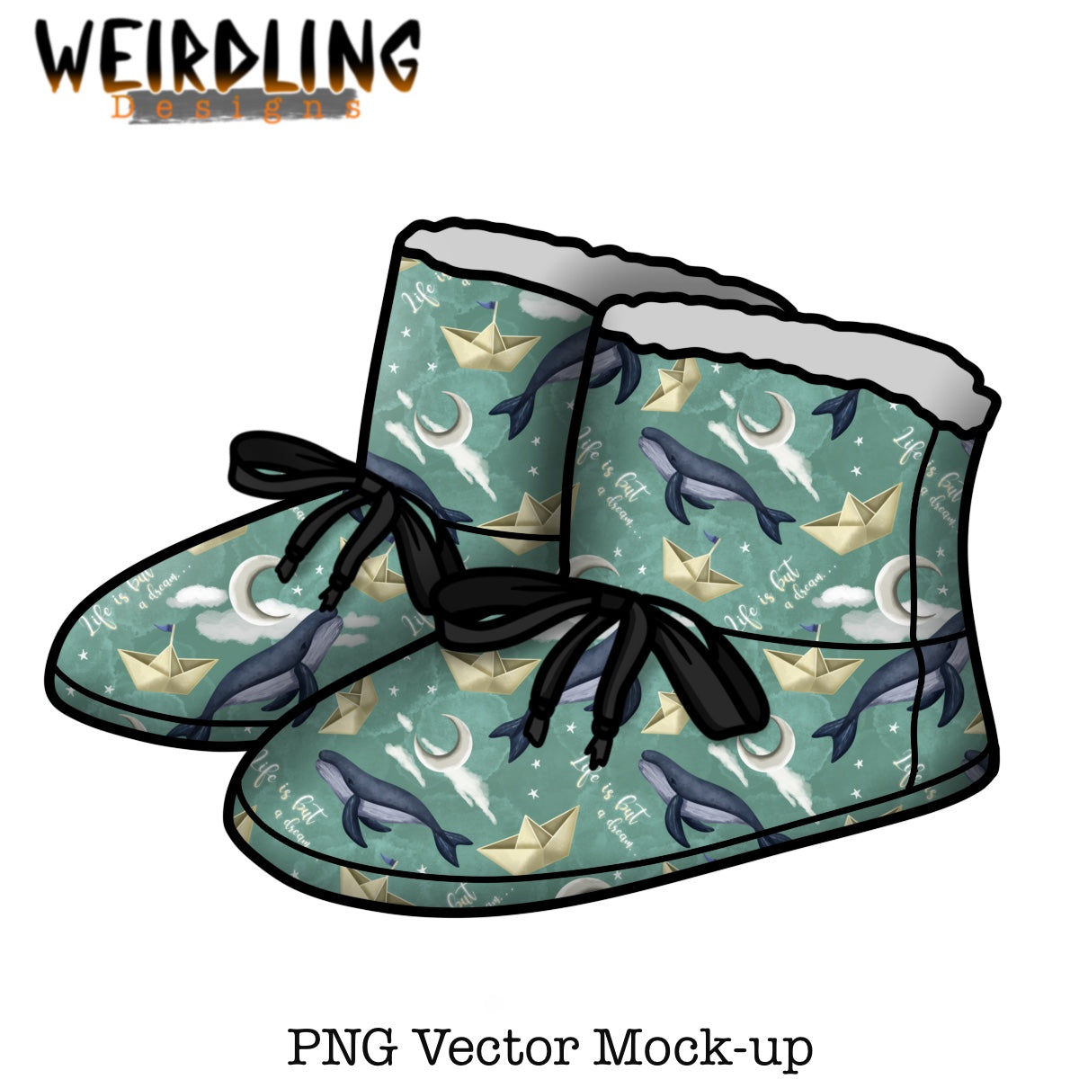 Slipper Boots - Vector Mockup