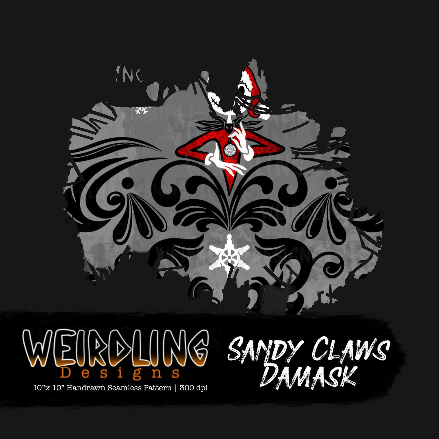 Sandy Claws Damask - Limited Seamless Design - 4 Colourways