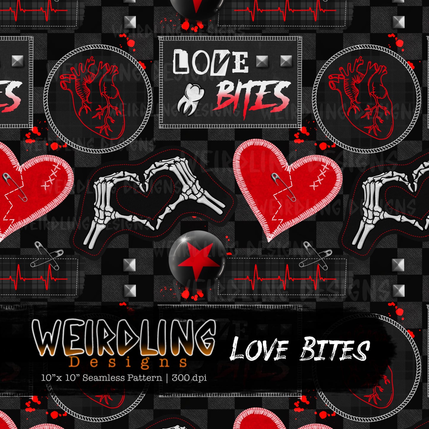 Love Bites - Limited Seamless Design - 3 Colourways