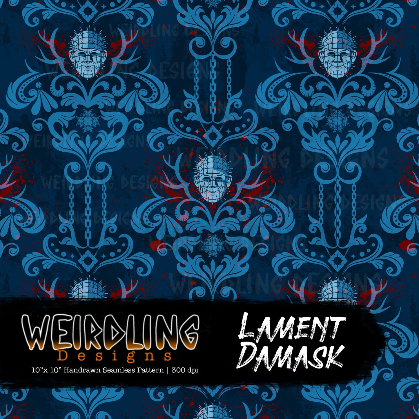 Lament Damask - Limited Seamless Design - 5 Colourways