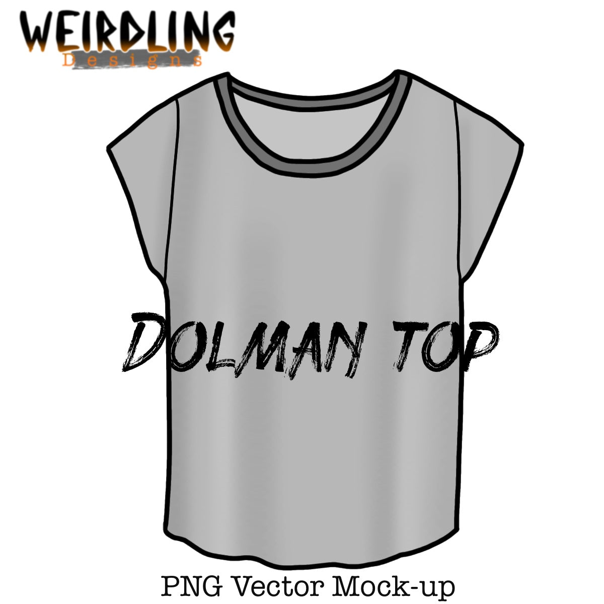 Dolman Shirt - Vector Mockup