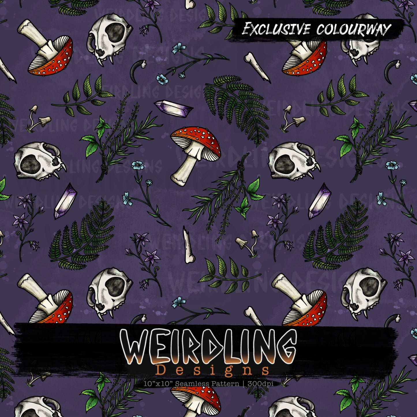 Forest Witch - Exclusive Seamless Design- 4 Colourways