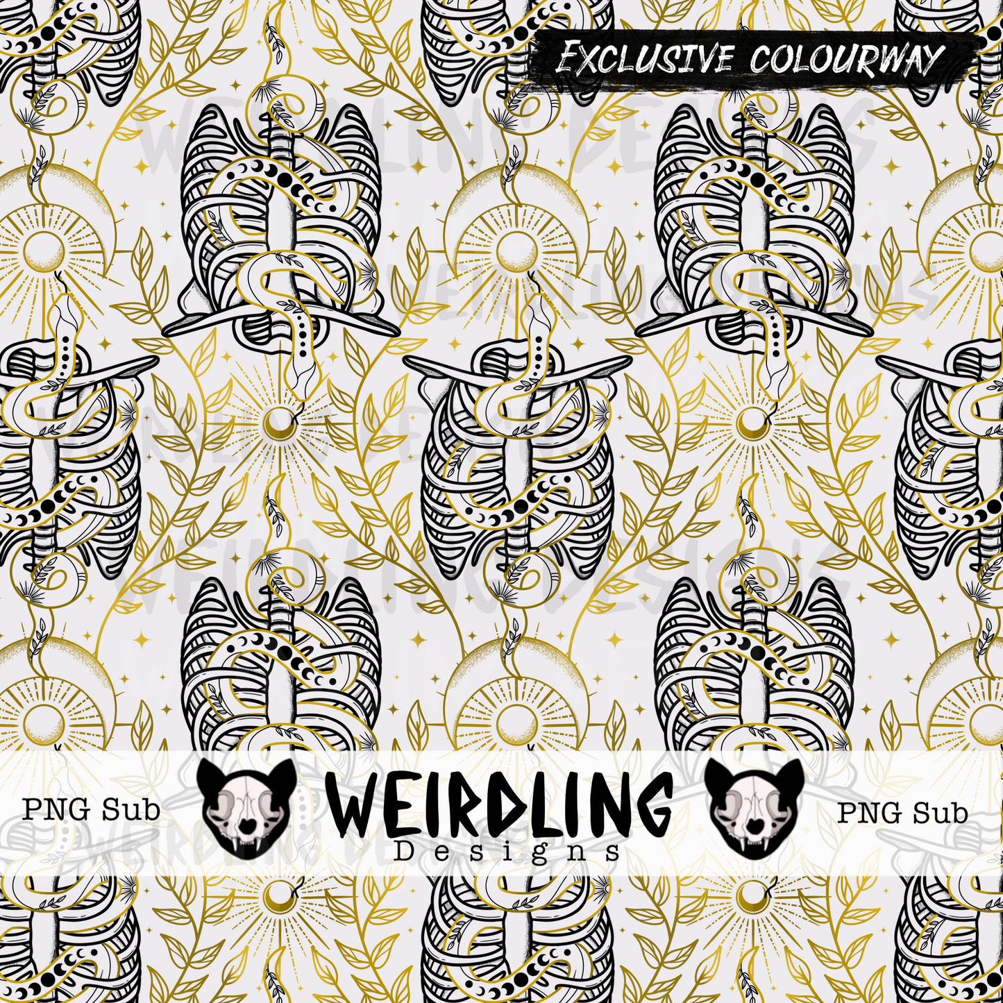 Celestial Body - Exclusive Seamless Pattern- 5 colourways