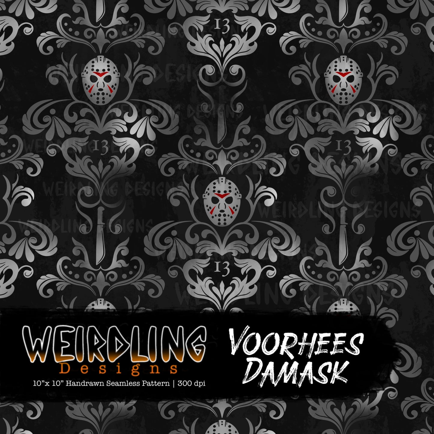 Voorhees Damask - Limited Seamless Design - 6 Colourways