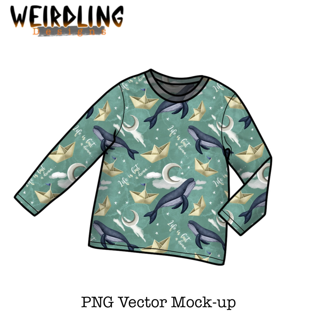 Long Sleeved Top - Vector Mockup - 3 variants