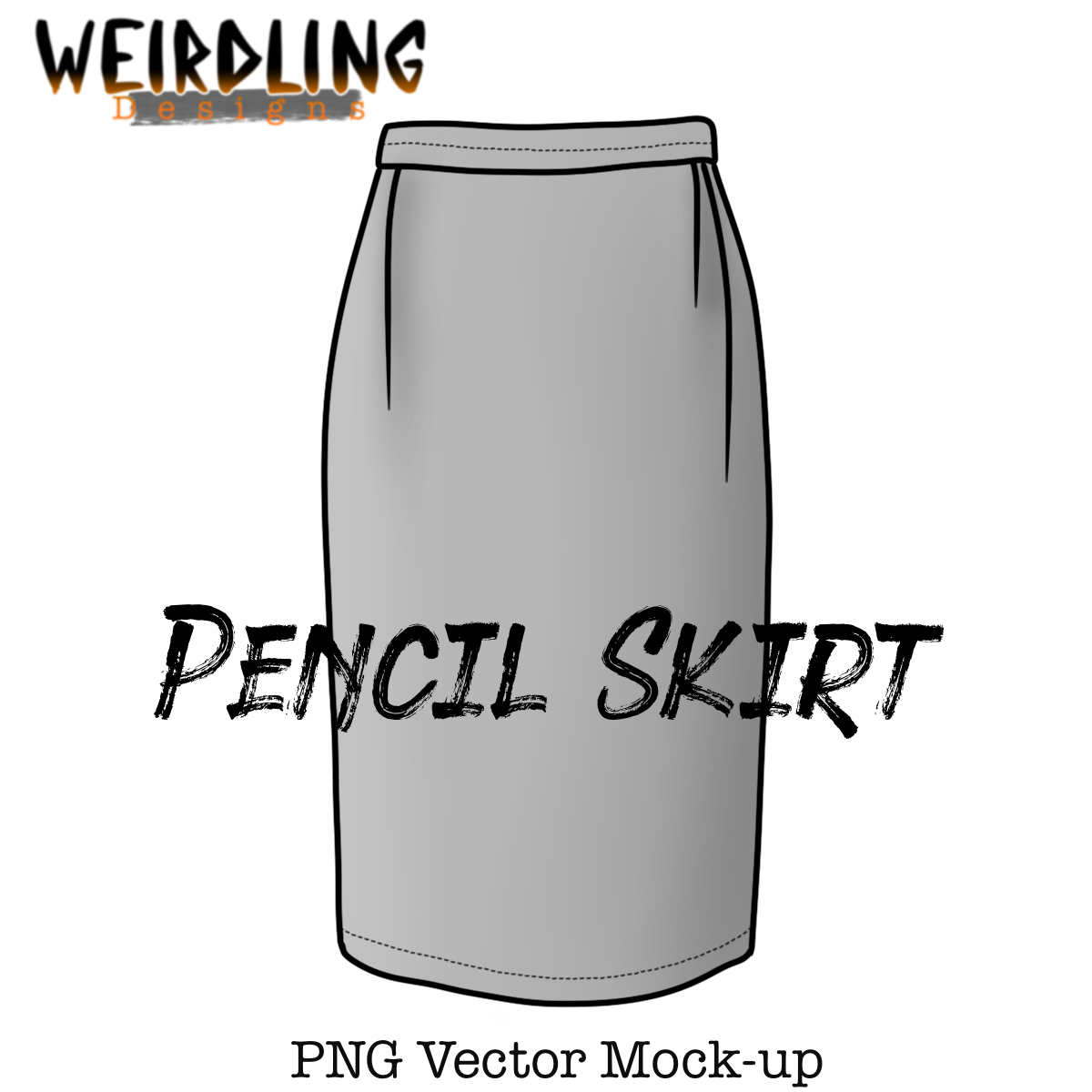 Pencil Skirt - Vector Mockup