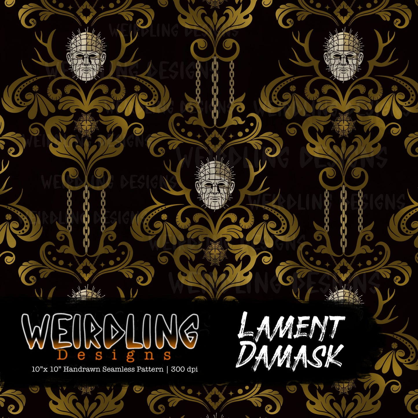 Lament Damask - Limited Seamless Design - 5 Colourways