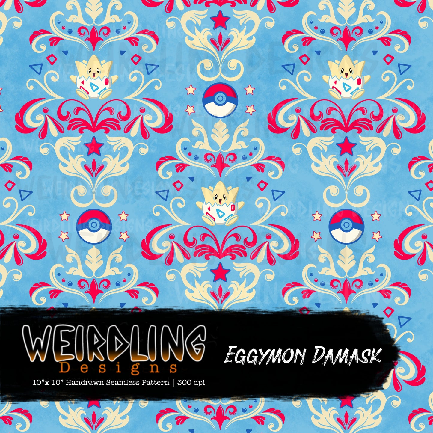 Eggymon Damask - Limited Seamless Design - 5 Colourways