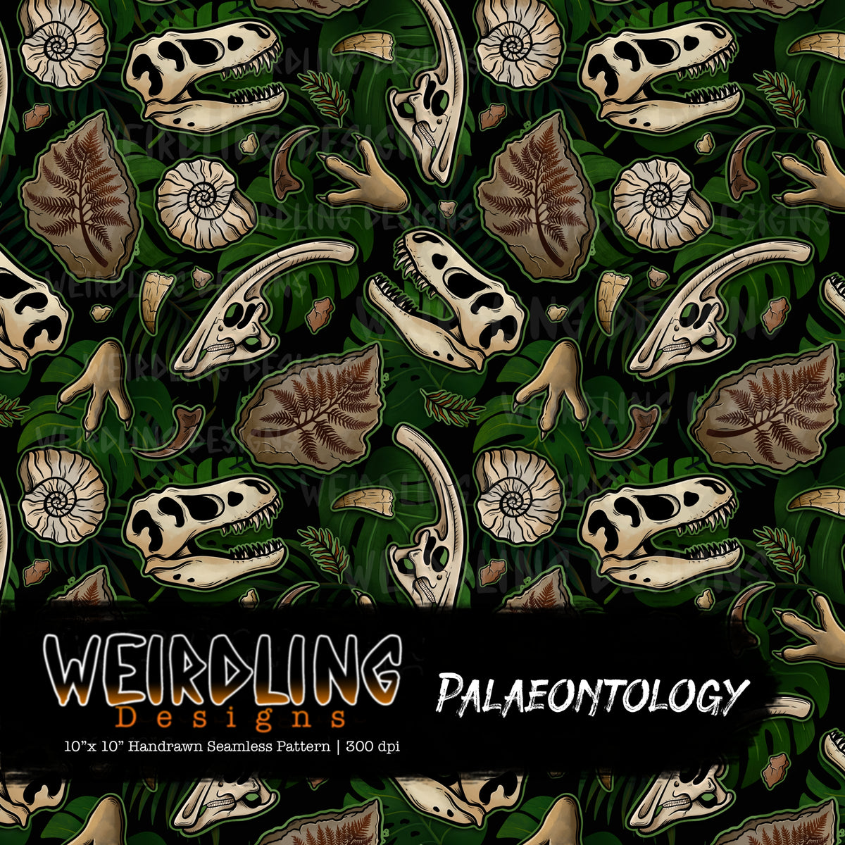 Palaeontology- Limited Seamless Design - 8 Colourways