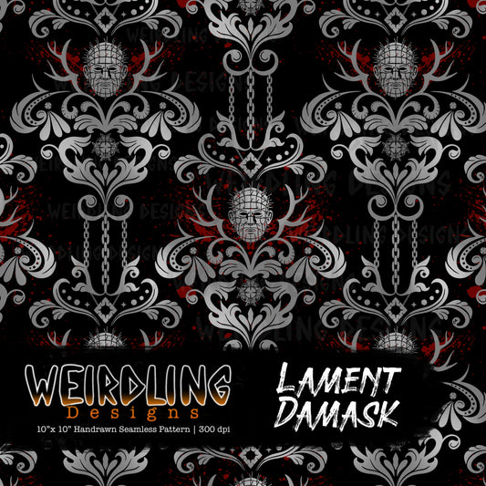 Lament Damask - Limited Seamless Design - 5 Colourways