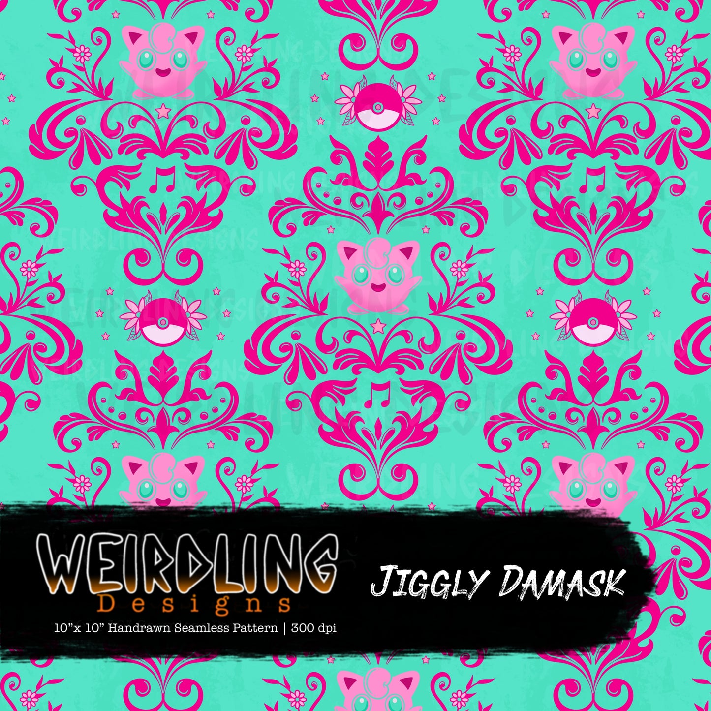 Jiggly Damask - Limited Seamless Design - 4 Colourways