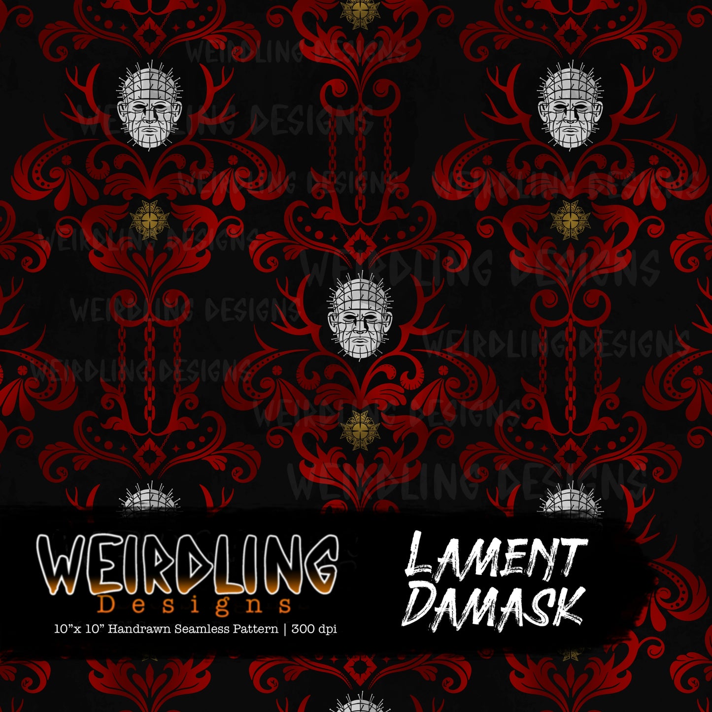 Lament Damask - Limited Seamless Design - 5 Colourways