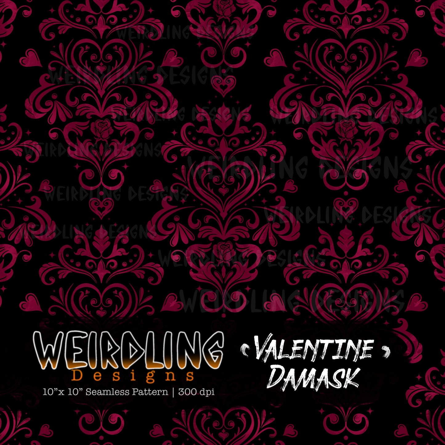 Valentine Damask - Limited Seamless Design - 4 Colourways