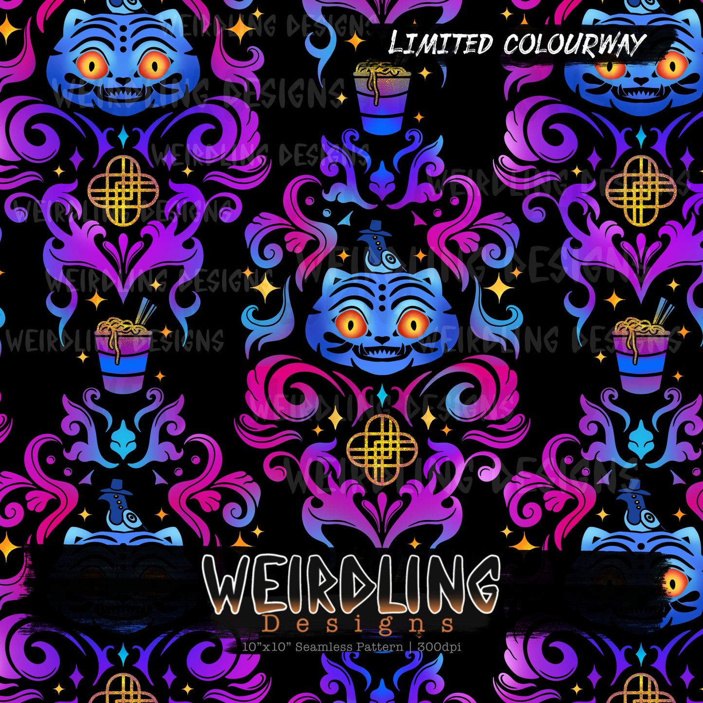 K-Pop Damask - Limited Seamless Design - 4 Colourways