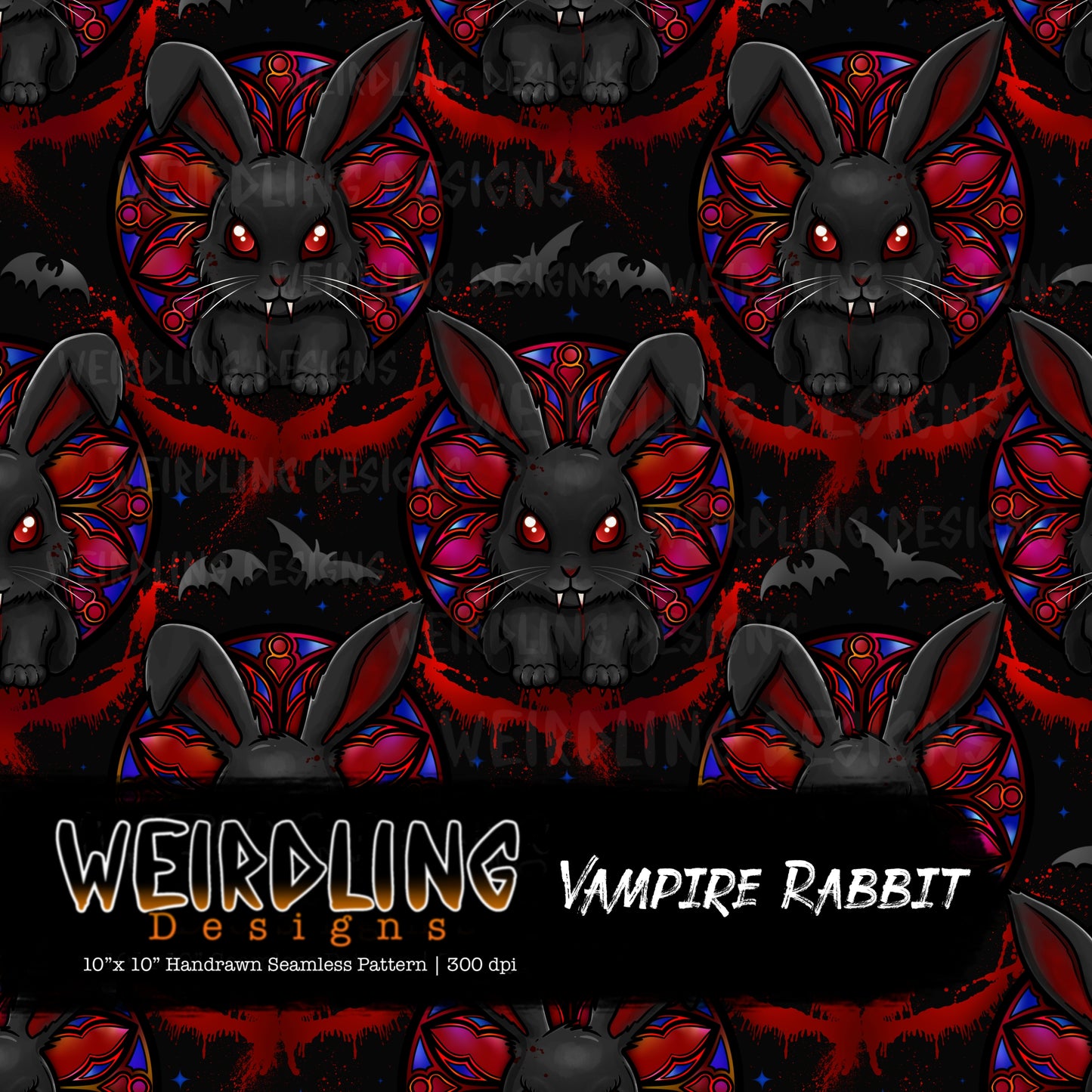 Vampire Rabbit - Limited Seamless Design - 5 Colourways