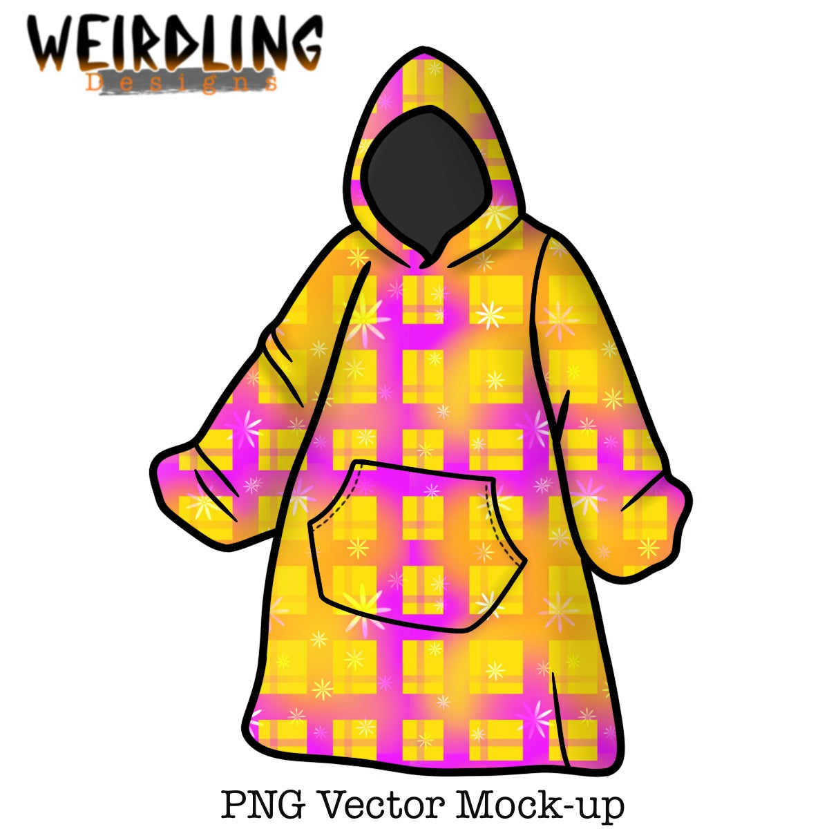 Blanket Hoodie - Vector Mockup