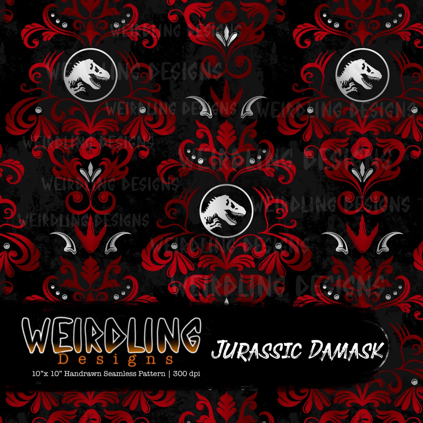 Jurassic Damask - Limited Seamless Design - 5 Colourways