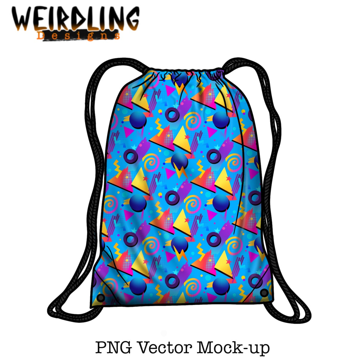 Drawstring Bag - Vector Mockup
