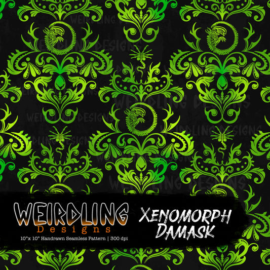 Xenomorph Damask - Limited Seamless Design - 6 Colourways