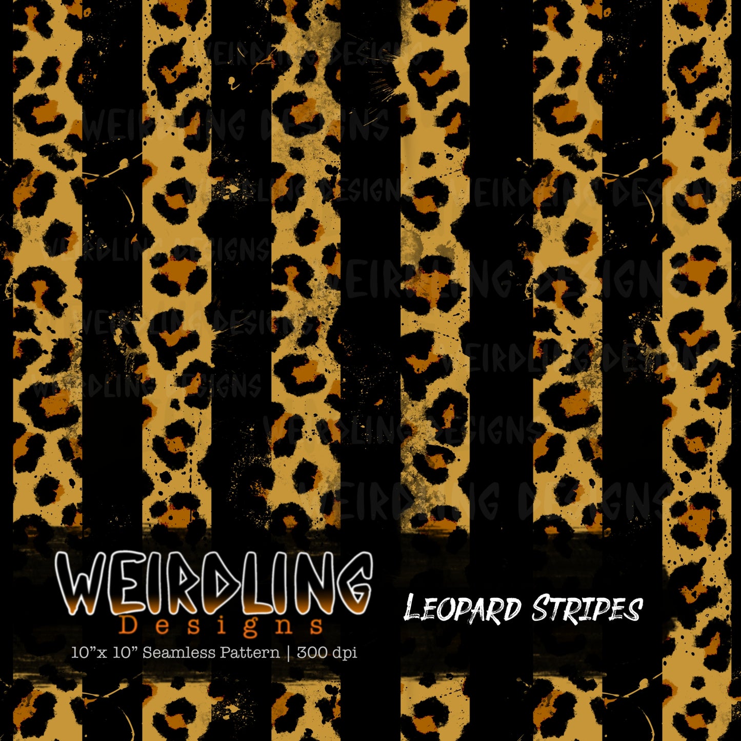 Leopard Stripes - Limited Seamless Design - 6 Colourways