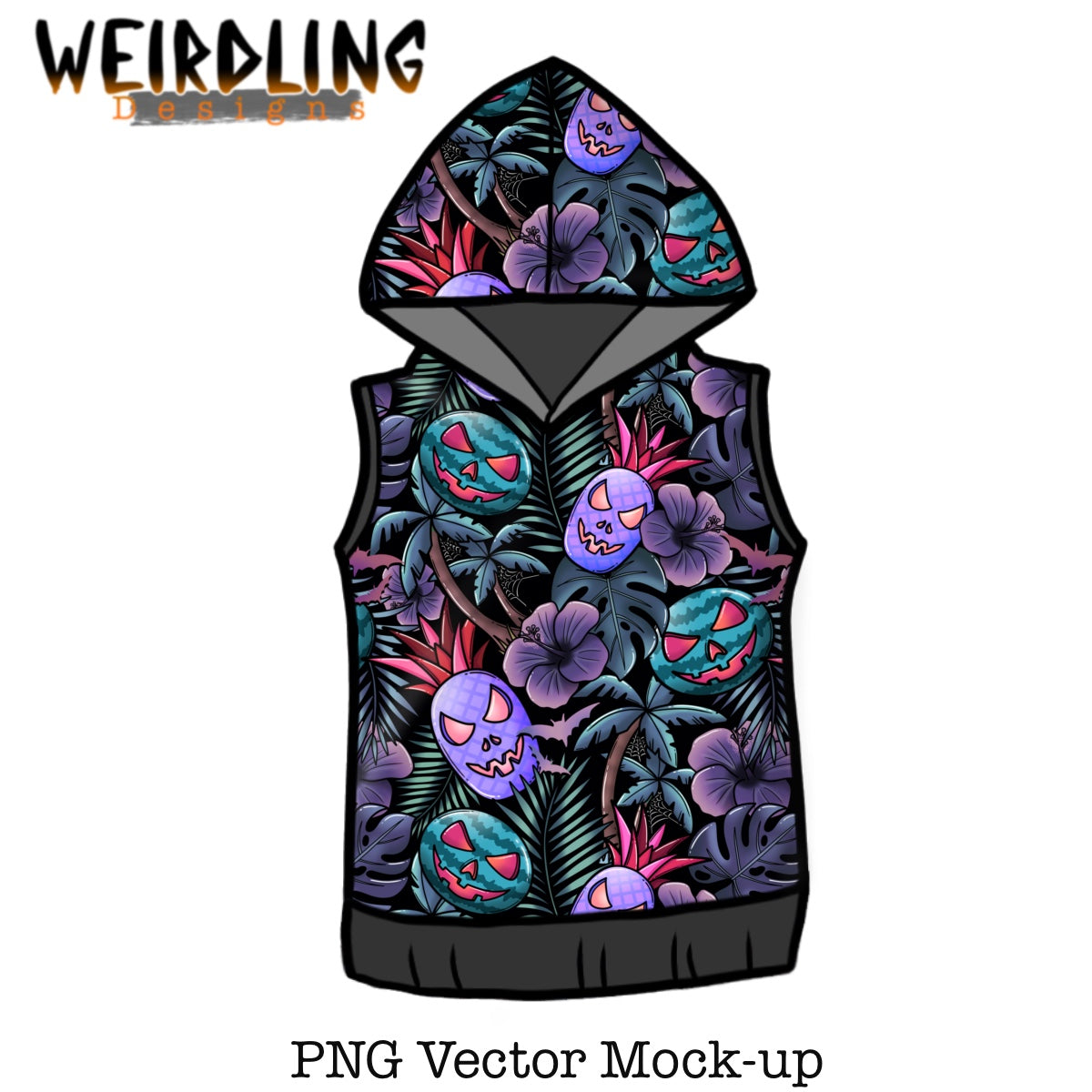 Hooded Tank - Vector Mockup