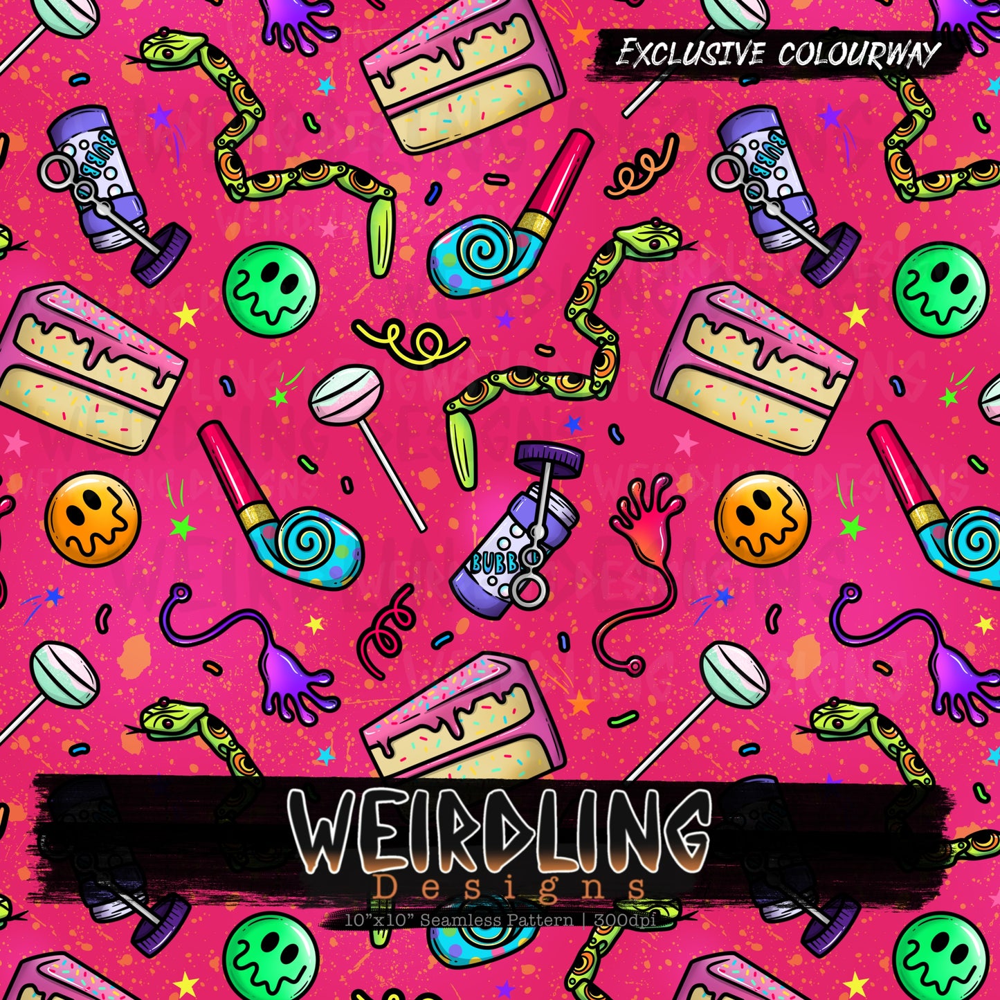 Party Bag - Exclusive Seamless Design - 8 Colourways