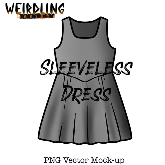 Sleeveless Kids Dress - Vector Mockup