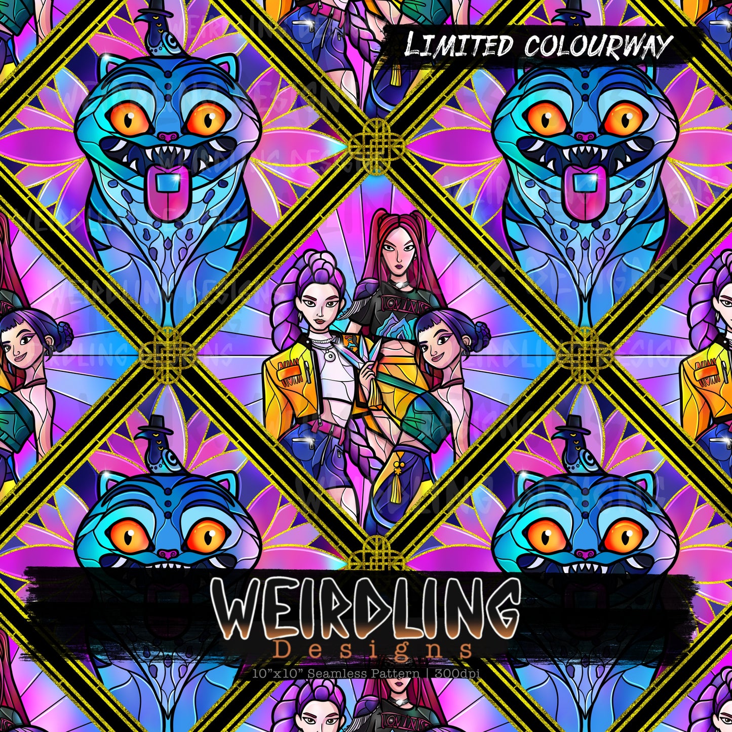 Demon Hunter Glass - Limited Seamless Design- 3 Colourways