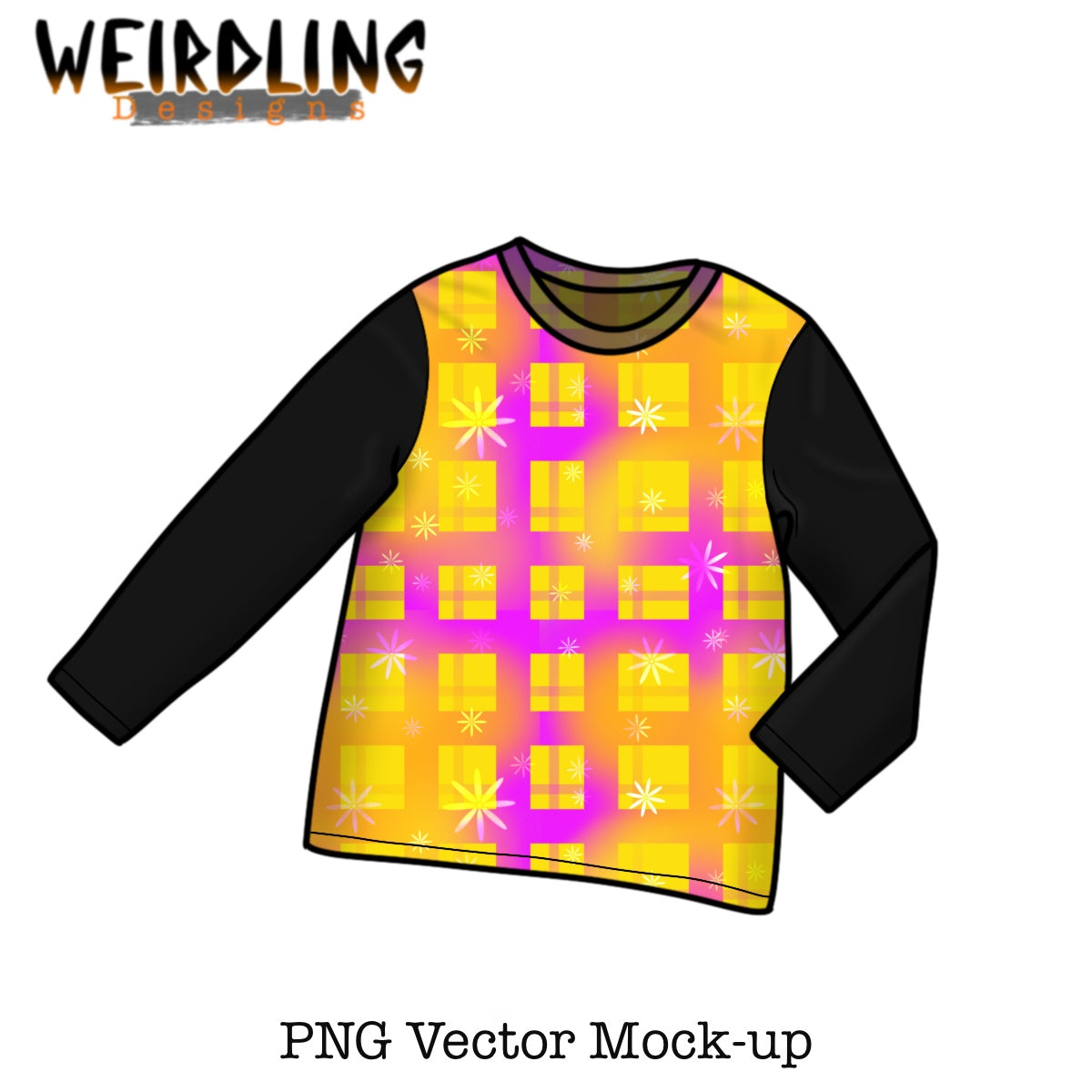 Long Sleeved Top - Vector Mockup - 3 variants