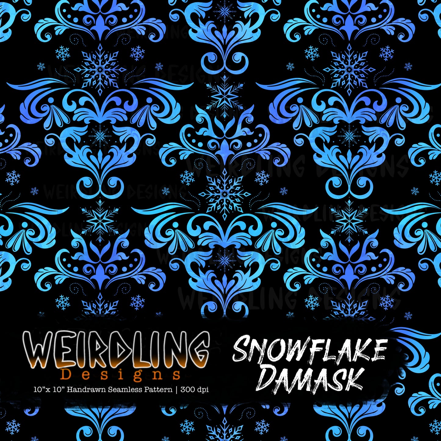 Snowflake Damask - Limited Seamless Design - 6 Colourways