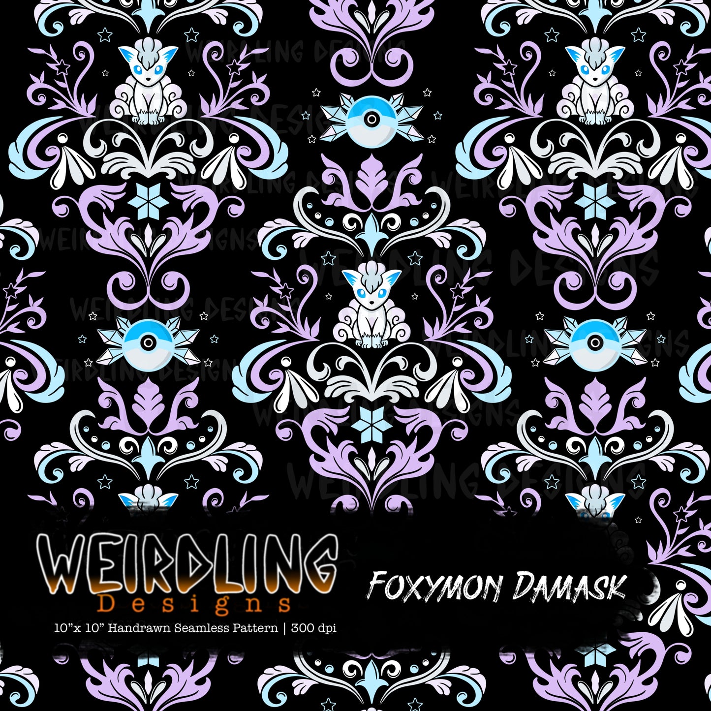 Foxymon Damask - Limited Seamless Design - 6 Colourways