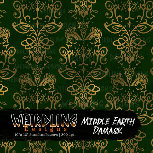 Middle Earth Damask - Limited Seamless Design- 9 Colourways