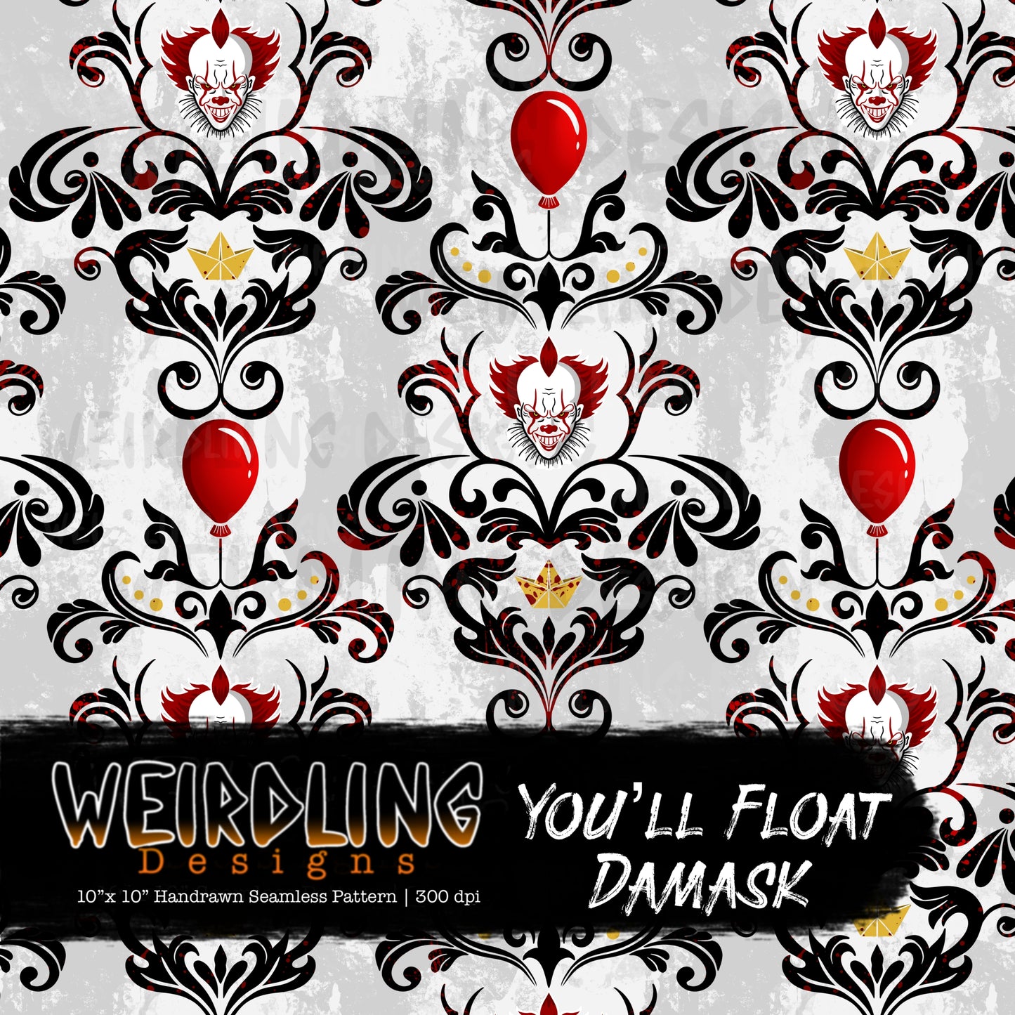 You’ll Float Damask - Limited Seamless Design - 5 Colourways