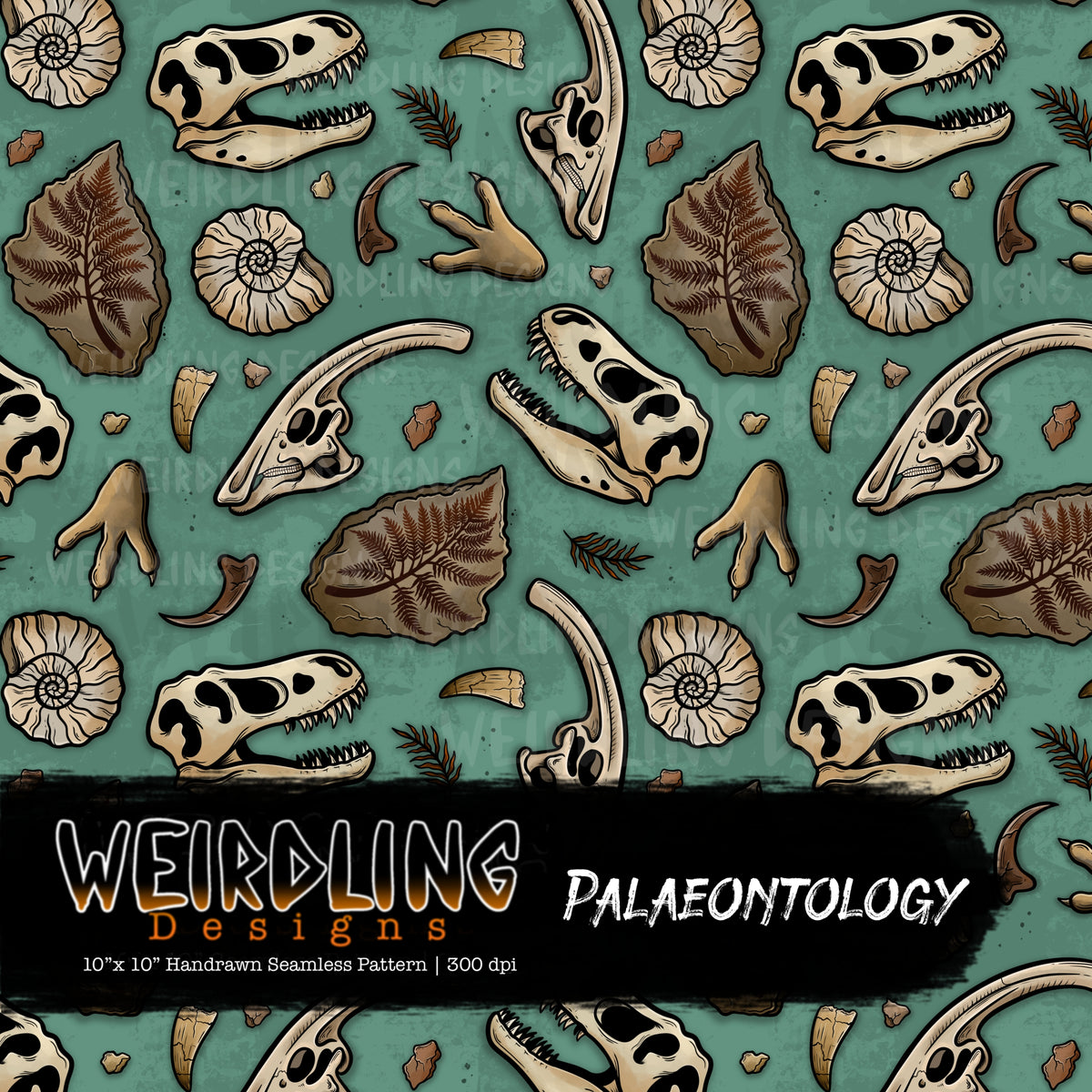 Palaeontology- Limited Seamless Design - 8 Colourways