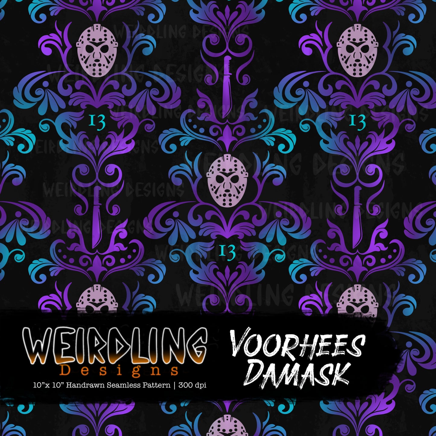 Voorhees Damask - Limited Seamless Design - 6 Colourways