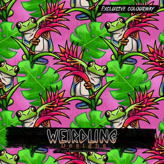 Tree Frog - Exclusive Seamless Design- 3 Colourways