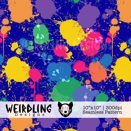 Paint Splats - Non-Exclusive Seamless Pattern